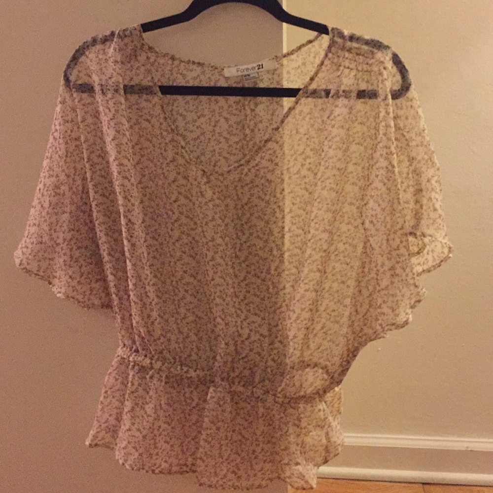 Floral sheer shirt
